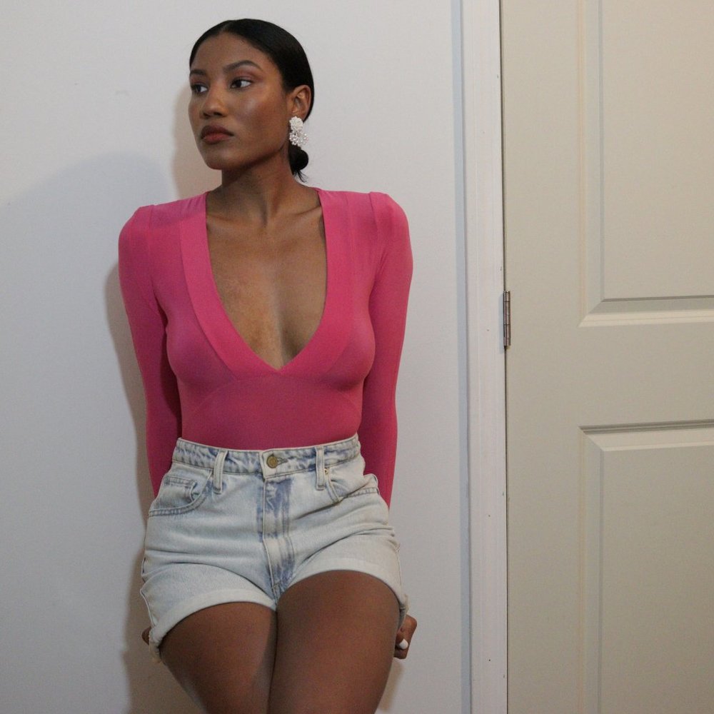 Pink bodysuit